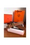 Hermes Royal 38MM Reversible Belt In Brown Clemence Leather Replica