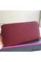 Hermes Ruby Clemence Azap Zipped Wallet Replica