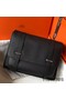 Hermes Steve 35 Messenger Bag In Black Clemence Calfskin Replica