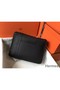 Hermes Steve 35 Messenger Bag In Black Clemence Calfskin Replica