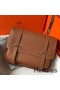 Hermes Steve 35 Messenger Bag In Brown Clemence Calfskin Replica