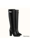 Hermes Story Boots In Black Calfskin Leather Replica