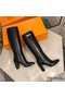 Hermes Story Boots In Black Calfskin Leather Replica