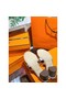 Hermes Tandem Sandals In Brown/White Lambskin Replica