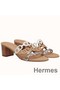 Hermes Tandem Sandals In Multicolour Lambskin Replica