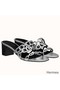 Hermes Tandem Sandals In Silver Metallic Calfskin Replica