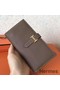 Hermes Taupe Clemence Bearn Gusset Wallet Replica