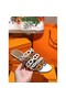 Hermes Thalassa Sandals In Brown/White Lambskin Replica