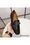 Hermes Time Loafers In Black Goatskin Replica