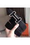 Hermes Tonight 38MM Reversible Belt In Black Clemence Leather Replica