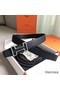 Hermes Tonight 38MM Reversible Belt In Black Clemence Leather Replica