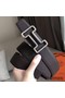 Hermes Tonight 38MM Reversible Belt In Cafe Clemence Leather Replica