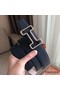 Hermes Tonight 38MM Reversible Belt In Navy/White Epsom Leather Replica