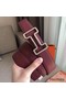 Hermes Tonight 38MM Reversible Belt In Ruby/Gold Epsom Leather Replica
