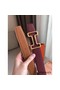 Hermes Tonight 38MM Reversible Belt In Ruby/Gold Epsom Leather Replica