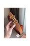 Hermes Tonight 38MM Reversible Belt In Ruby/Gold Epsom Leather Replica
