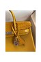 Hermes Touch Birkin 25 Bag In Yellow Shiny Niloticus Crocodile Skin Replica