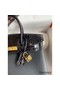 Hermes Touch Birkin 25 Bag in Black Togo and Shiny Alligator Leather Replica