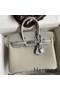 Hermes Touch Birkin 25 Bag in Pearl Grey Togo and Matte Alligator Leather Replica