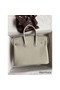 Hermes Touch Birkin 25 Bag in Pearl Grey Togo and Matte Alligator Leather Replica