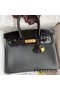 Hermes Touch Birkin 30 Bag In Black Clemence and Shiny Niloticus Crocodile Skin Replica