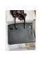 Hermes Touch Birkin 30 Bag In Black Clemence and Shiny Niloticus Crocodile Skin Replica