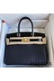Hermes Touch Birkin 30 Bag In Black Shiny Niloticus Crocodile Skin Replica