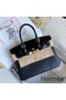 Hermes Touch Birkin 30 Bag In Black Shiny Niloticus Crocodile Skin Replica