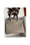 Hermes Touch Birkin 30 Bag In Gris Asphalt Clemence and Shiny Niloticus Crocodile Skin Replica
