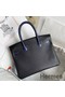 Hermes Touch Birkin 30 Bag In Noir Shiny Niloticus Crocodile Skin Replica