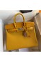 Hermes Touch Birkin 30 Bag In Yellow Clemence and Shiny Niloticus Crocodile Skin Replica