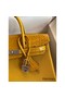 Hermes Touch Birkin 30 Bag In Yellow Clemence and Shiny Niloticus Crocodile Skin Replica