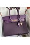 Hermes Touch Birkin 30 Bag in Raisin Clemence and Matte Alligator Leather Replica