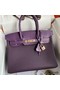 Hermes Touch Birkin 30 Bag in Raisin Clemence and Matte Alligator Leather Replica