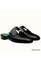 Hermes Trocadero Mules In Black Goatskin Replica