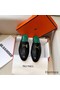 Hermes Trocadero Mules In Black Goatskin Replica
