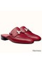 Hermes Trocadero Mules In Red Goatskin Replica