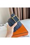 Hermes Tube H Reversible Belt 38MM in Blue Clemence Leather Replica