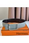 Hermes Tube H Reversible Belt 38MM in Grey Clemence Leather Replica