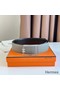 Hermes Tube H Reversible Belt 38MM in Grey Clemence Leather Replica