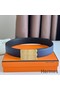 Hermes Typo Reversible Belt 32MM in Blue Epsom Calfskin Replica