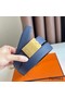 Hermes Typo Reversible Belt 32MM in Blue Epsom Calfskin Replica