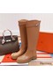 Hermes Variation Boots In Brown Calfskin Replica
