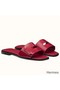 Hermes View Sandals In Ruby Patent Leather Replica