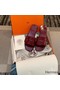 Hermes View Sandals In Ruby Patent Leather Replica