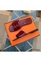 Hermes View Sandals In Ruby Patent Leather Replica