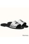 Hermes View Sandals In Silver Epsom Leather Replica