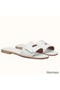 Hermes View Sandals In White Calfskin leather Replica