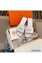 Hermes View Sandals In White Calfskin leather Replica