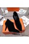 Hermes Virginia Ankle Boots In Black Velvet Replica